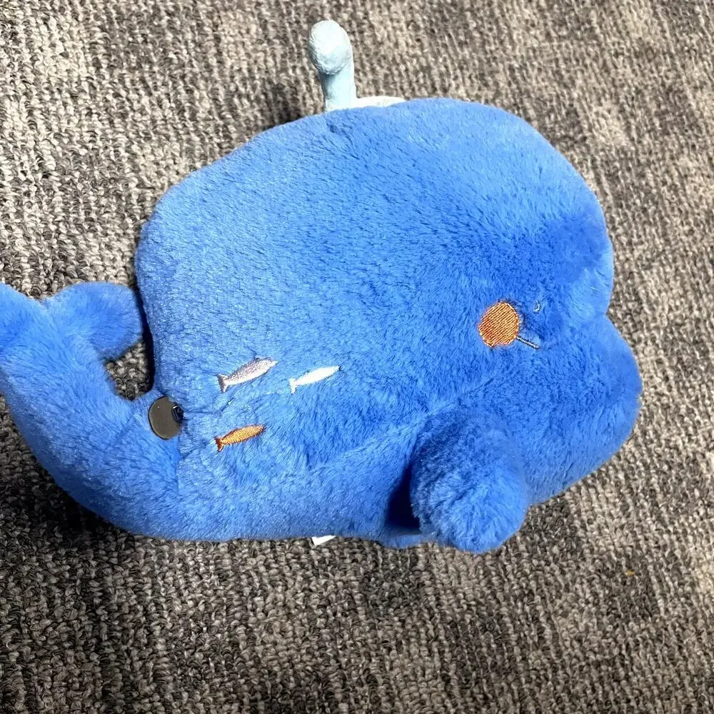 Baby Dumpling Wind-up Whale & Elephant Plush Musical Lovey Toys Stuffed Animal
